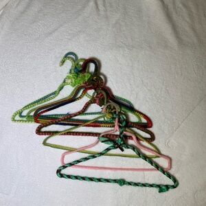 Vibrant Handmade Crochet Hanger Set of 9